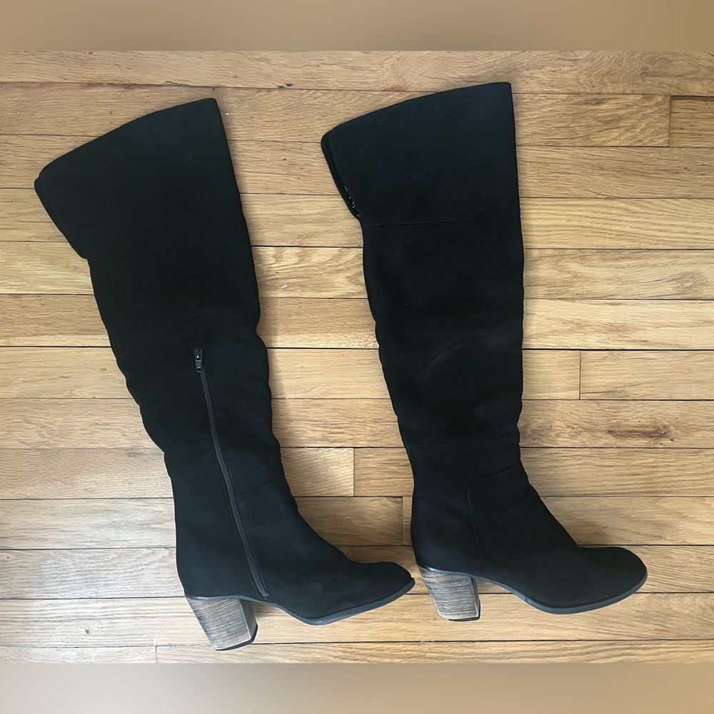Crown Vintage faux suede over the knee boots